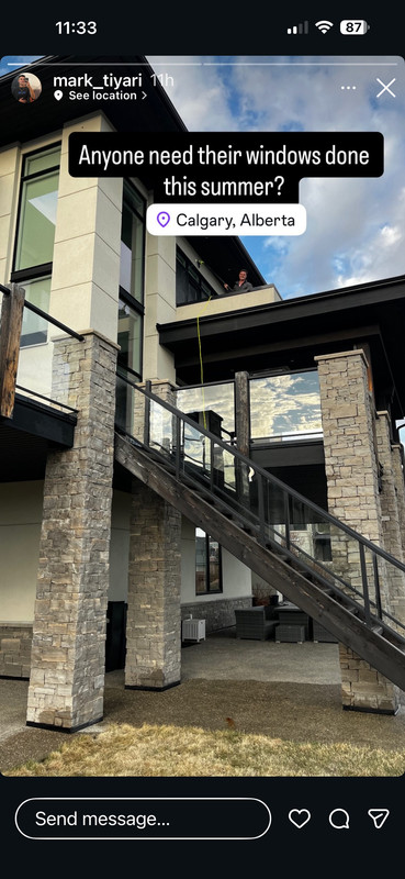 Residential windows cleaned by Clarity Co. in Calgary